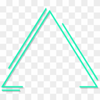 #green #lines #triangle #neon #glow #freetoedit - Triangulo Figuras Geometrica Png, Transparent Png