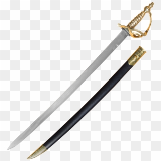 Cavalry Sword With Genuine Leather And Real Brass Scabbard - Scabbard, HD Png Download