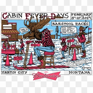 Cabin Fever Days & The World Famous Barstool Ski Races - Cartoon, HD Png Download