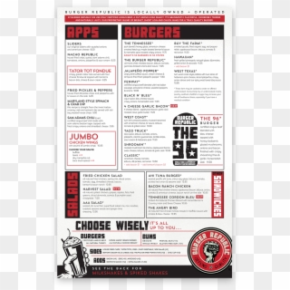 Stay In Touch - Burger Republic Menu, HD Png Download