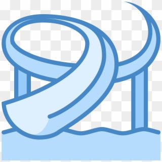Water Park Icon , Png Download - Water Slide Clipart Blue, Transparent Png