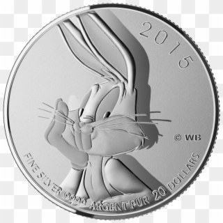 Silver Coin Png Transparent Image - Canadian Mint Bugs Bunny, Png Download