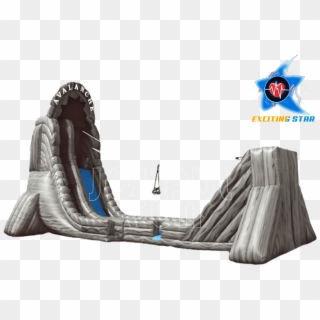 Big Rock Marble Inflatable Slide Zip Line Game - Inflatable, HD Png Download