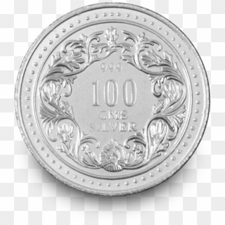 100 Gm Silver Coin, HD Png Download