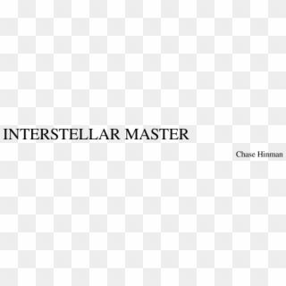 Interstellar Master Sheet Music Composed By Chase Hinman - Ivory, HD Png Download