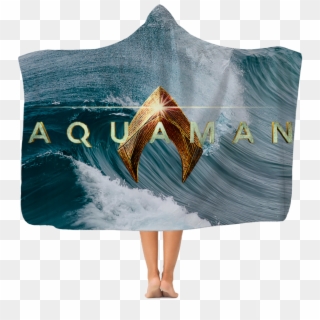 Aquaman Logo Ocean Scene Premium Hooded Blankets - Aesthetic Ocean Waves Water Iphone, HD Png Download