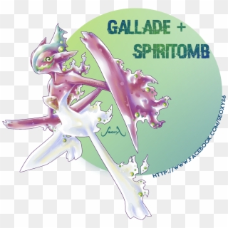 Gallade Spiritomb A Commission For Someone On Facebook - Gallade Y Gardevoir Fusion, HD Png Download
