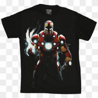 Marvel Comic Iron Man T-shirt - Captain America, HD Png Download