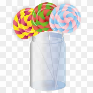 Jar Clipart Lollipop - Lollipops In A Jar, HD Png Download