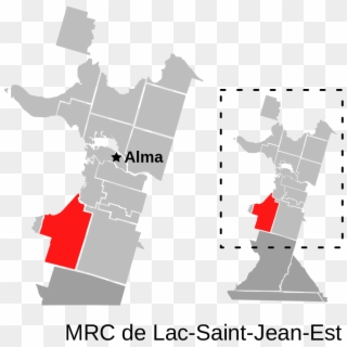 Carte Mrc Lac Saint Jean Est - Métabetchouan-lac-à-la-croix, HD Png Download