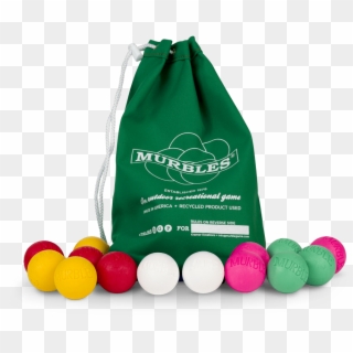 Murbles 4 Player 14 Ball Medium Tournament Set Green - Bocce, HD Png Download