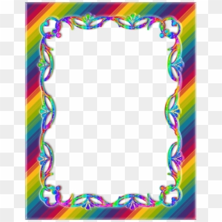 Rainbow Frame Png - Border Template For Retirement, Transparent Png