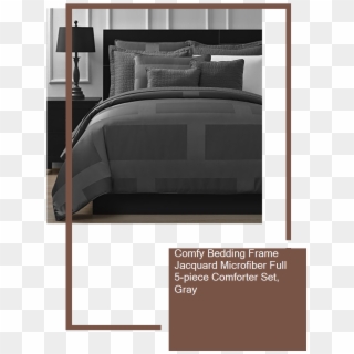 Comfy Bedding Frame Jacquard Microfiber Full 5-piece - Masculine Comforter Sets, HD Png Download