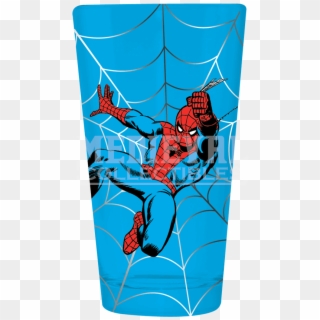 Marvel Spider Man Blue Pint Glass - Spider Web, HD Png Download