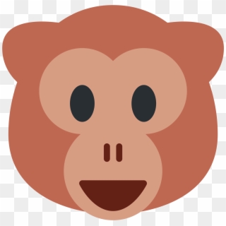 Monkey Face Adhesivo De Twitterconta Verificada - Discord Monkey Face Emoji, HD Png Download