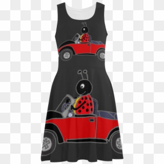 Funny Ladybug Driving Red Convertible Atalanta Sundress - Vest, HD Png Download