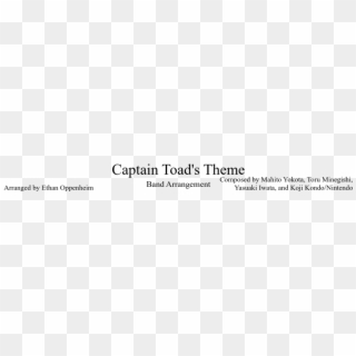 Captain Toad's Theme Band Arrangement - Internet, HD Png Download