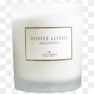 White Lotus Absolute Glass Candle - Label, HD Png Download
