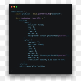 In Our Shadow Dom, We Add Some Styling For The Gradient - Intellij Themes, HD Png Download