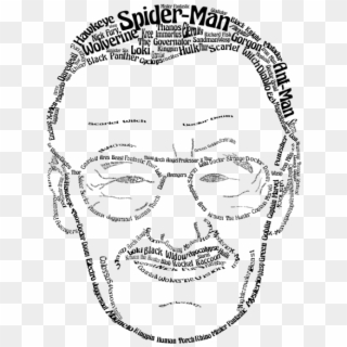 Typographic Drawing Face - Stan Lee Line Drawing, HD Png Download