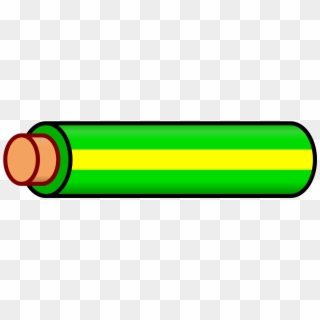 Wire Green Yellow Stripe - Green With White Stripe Wire, HD Png Download
