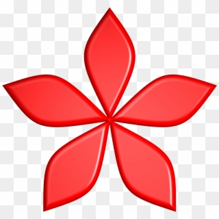 Flower Red Shape, HD Png Download