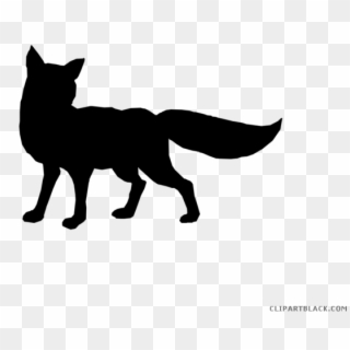 Black And White Fox Clip Art, HD Png Download