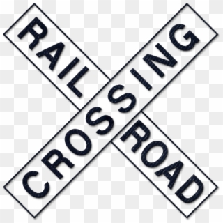 Rail Road Crossing Clipart 411886 Dark Blue Denim Jeans - Railroad And Light Rail Signs, HD Png Download