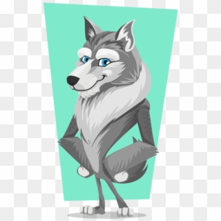 Free - Cartoon Wolf Vector, HD Png Download
