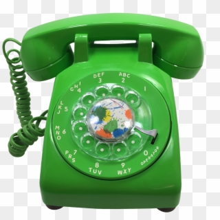Lime Green Rotary Dial Telephone With Box - Phones In 1966, HD Png Download