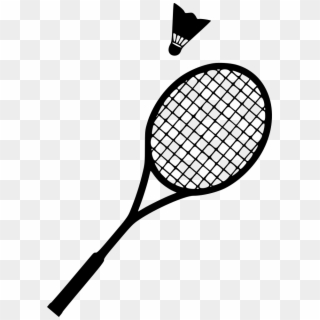 Badminton Shuttlecock Racket Comments - Tennis Racket In Black And White, HD Png Download