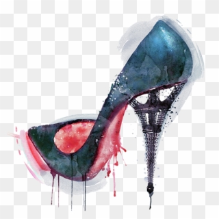 Bleed Area May Not Be Visible - Heels Watercolor Painting, HD Png Download