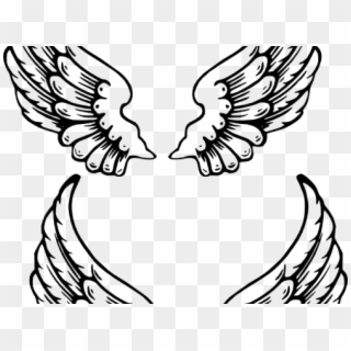 Drawn Wings Baby Angel - Transparent Angel Wings Vector, HD Png Download