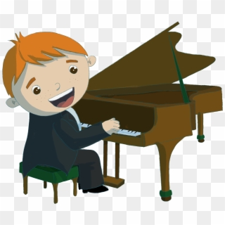 Boy Playing Piano Png - Play Piano Illustration, Transparent Png