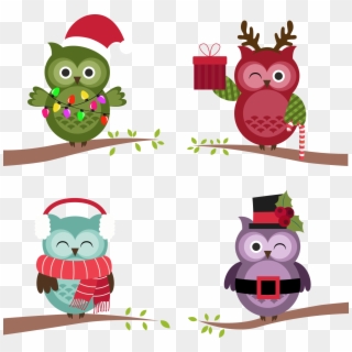 Owl Christmas Free Clipart Hd Clipart - Christmas Owl Png, Transparent Png