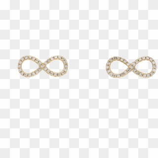 Infinity 14ct Yellow Gold Diamond Earrings - Earrings, HD Png Download