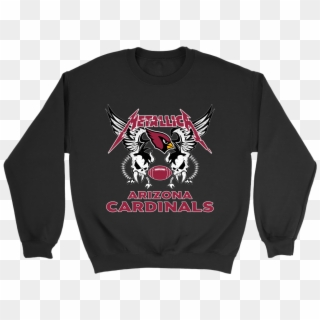 Arizona Cardinals Metallica Heavy Metal Football Sweatshirt - Crew Neck, HD Png Download