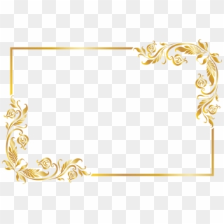 Arabesco Dourado Png, Arabescos Dourado, Arabesco Moldura, - Old Border Design Png, Transparent Png