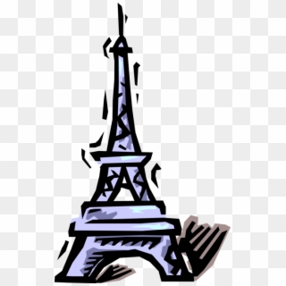 Vector Illustration Of Eiffel Tower On Champ De Mars - Eiffelturm Clipart, HD Png Download