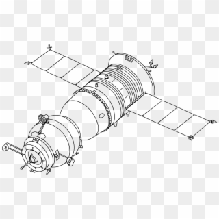 File Soyuz Tm Drawing - Hubble Space Telescope Drawing, HD Png Download
