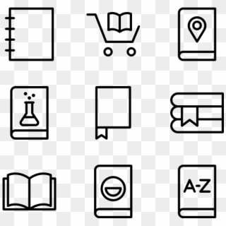 Book - Wireframe Icons, HD Png Download