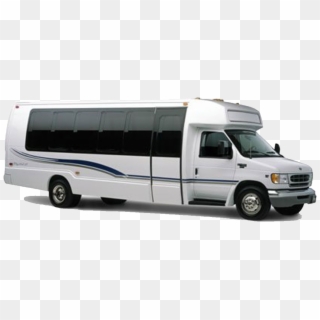 Party Bus, Shuttle Bus Chicago, Mini Coach, White Shuttle, - Ford Mini Buses, HD Png Download