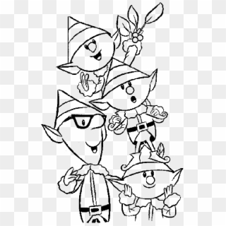 Christmas Coloring Pages Of Elves With Cute Elf - Cute Christmas Elves Coloring Pages, HD Png Download