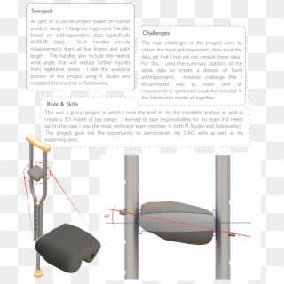 Ergonomic Crutches - Chair, HD Png Download