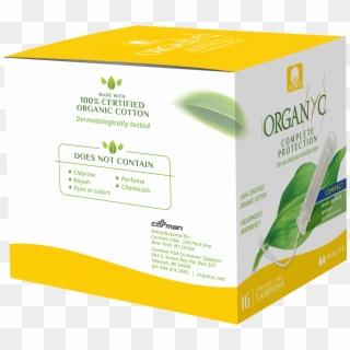 Organyc 100% Certified Organic Cotton Tampons, Normal - Box, HD Png Download