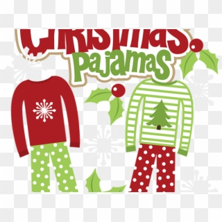 Candy Cane Clipart Pajamas - Christmas Pajama Party Banner, HD Png Download