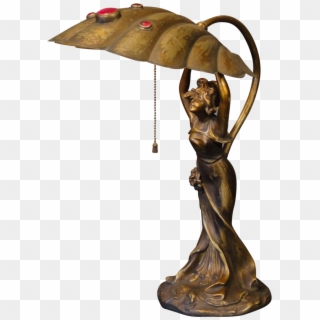 Art Desk Lamp Best Of Marvelous Art Nouveau Sweet Lady - Statue, HD Png Download