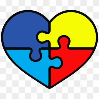 Autism Heart Puzzle Pieces, HD Png Download