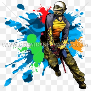Splatter Production Ready Artwork For T Shirt - Paintball Art, HD Png Download