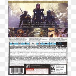 Elder Scrolls Online Back - Online Play Required Ps4, HD Png Download